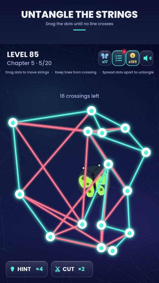 Untangling a web of dots and strings